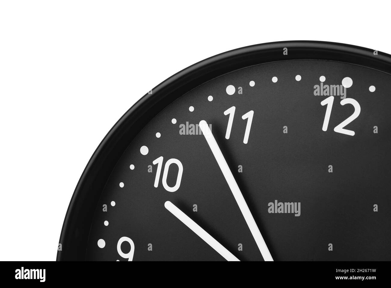 Big black clock on white background. Time change concept Stock Photo ...