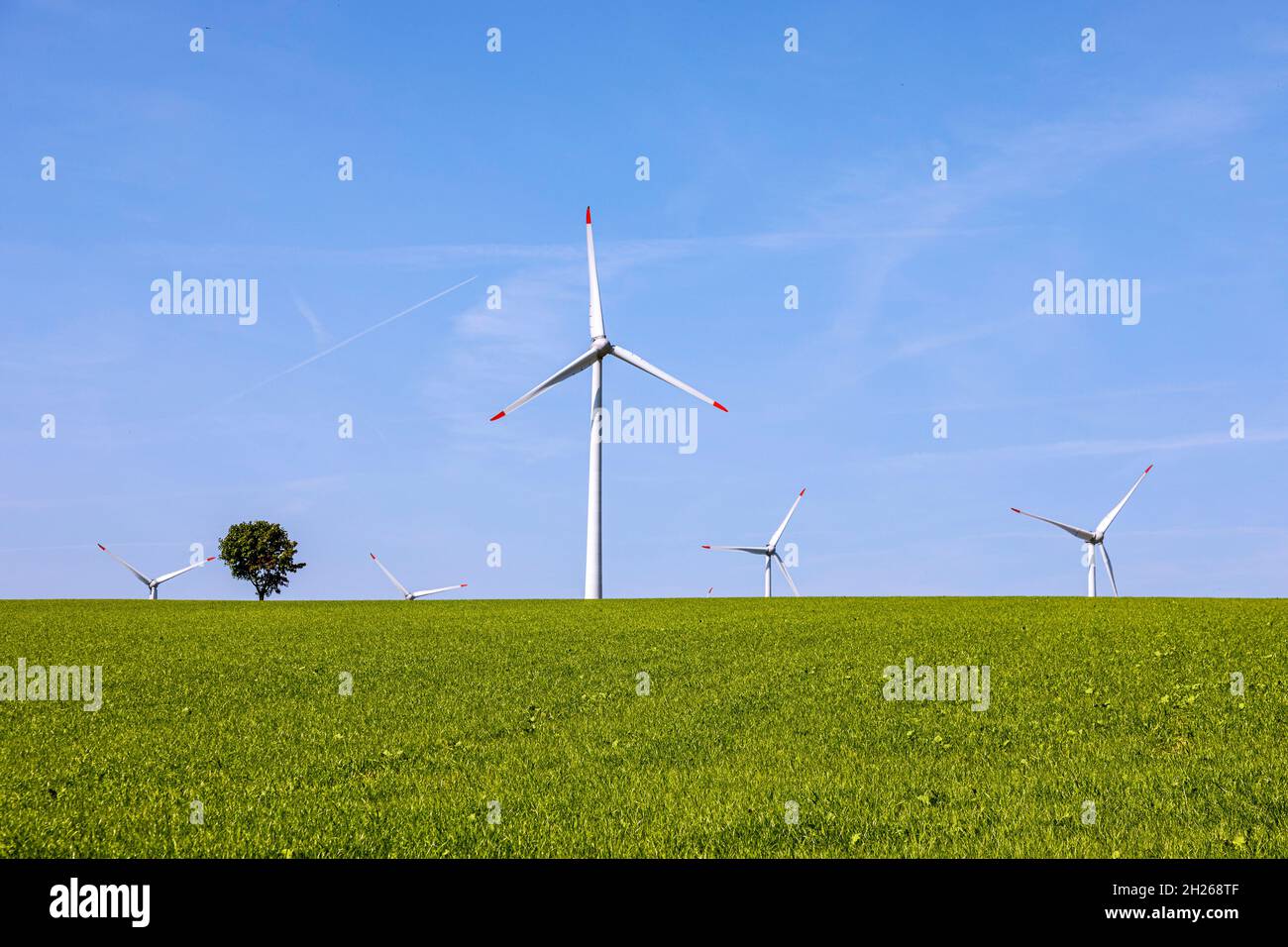 Lichtenau wind farm Stock Photo