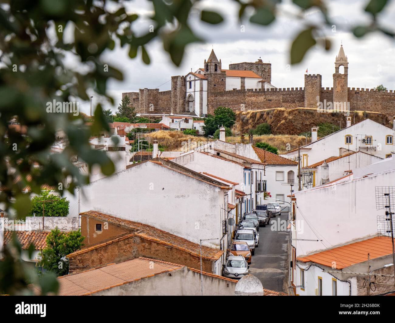 Castle of Mourao in alentejo, portugal from afar Stock Photo - Alamy