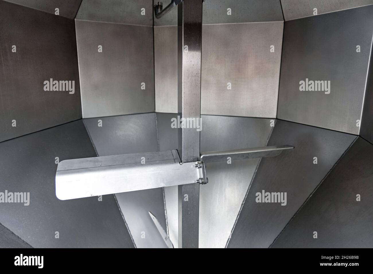 Steel Rotating Blades Feed Mixer Machine Interior Stock Photo Alamy