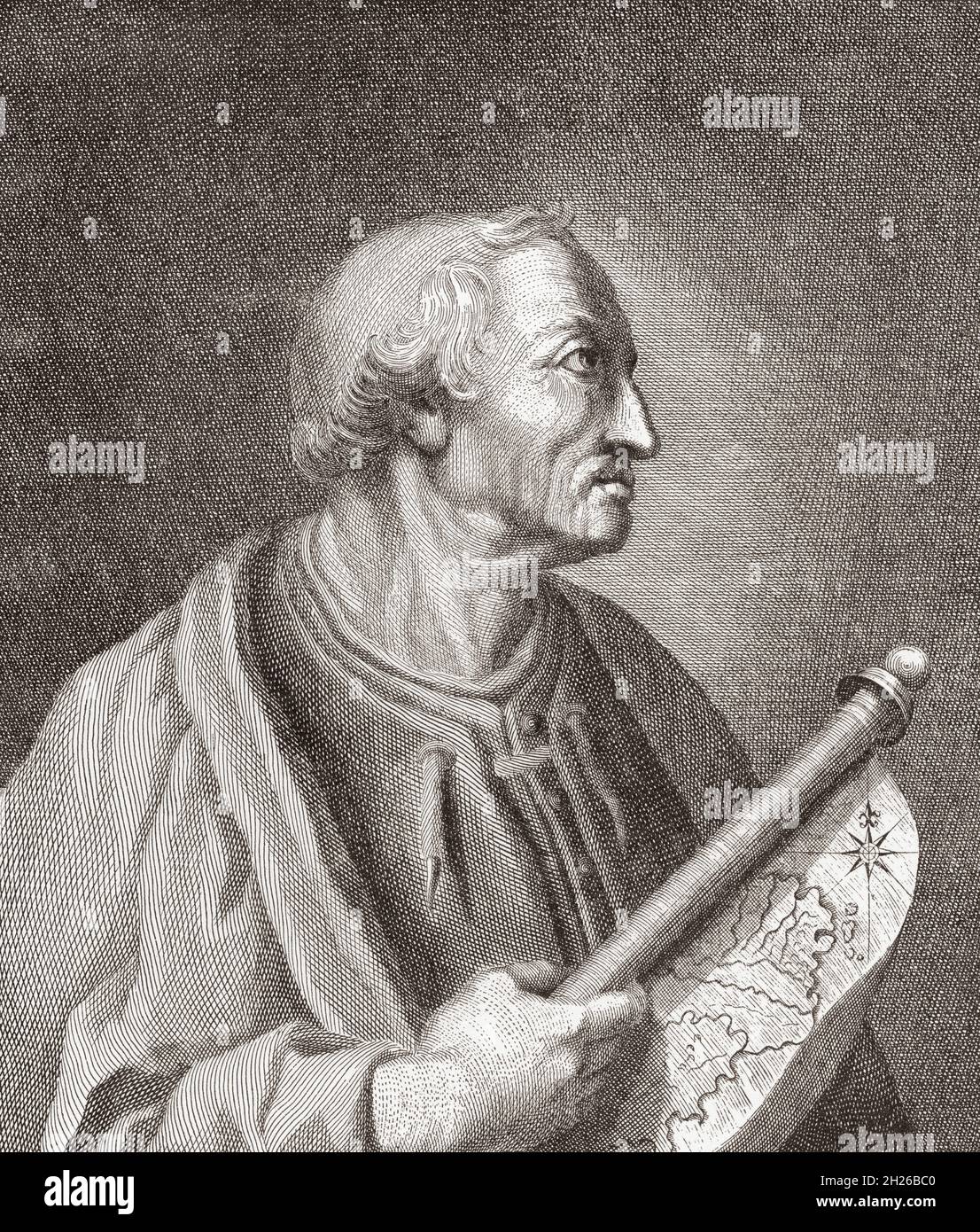 Amerigo Vespucci, 1454 - 1512, aka Americus Vespucius. Italian explorer ...