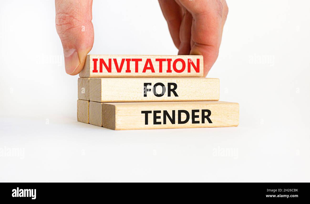 Invitation for tender symbol. Concept words &lsquo;Invitation for tender 