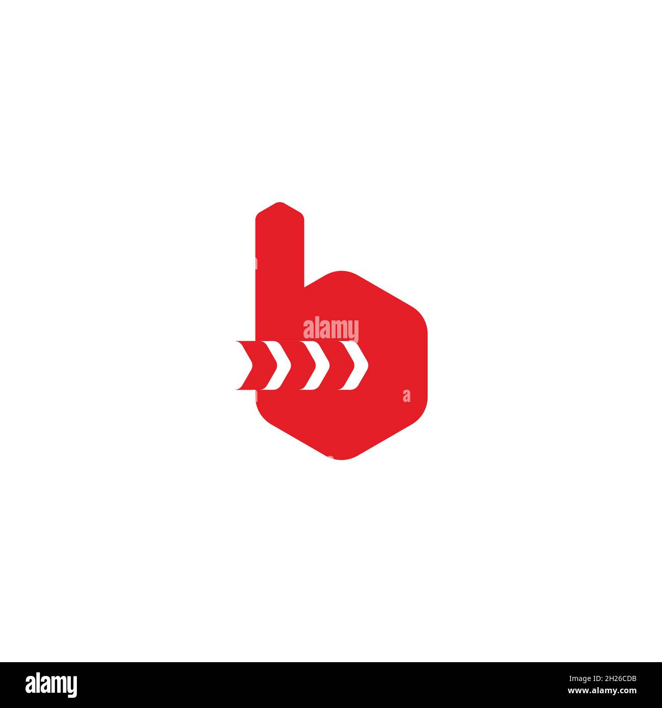letter b simple flat arrows stripes geometric logo vector Stock Vector