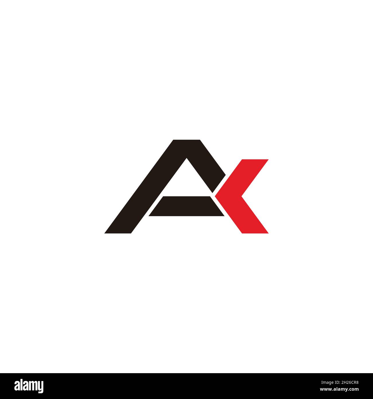 letter ak arrow geometric line logo vector Stock Vector