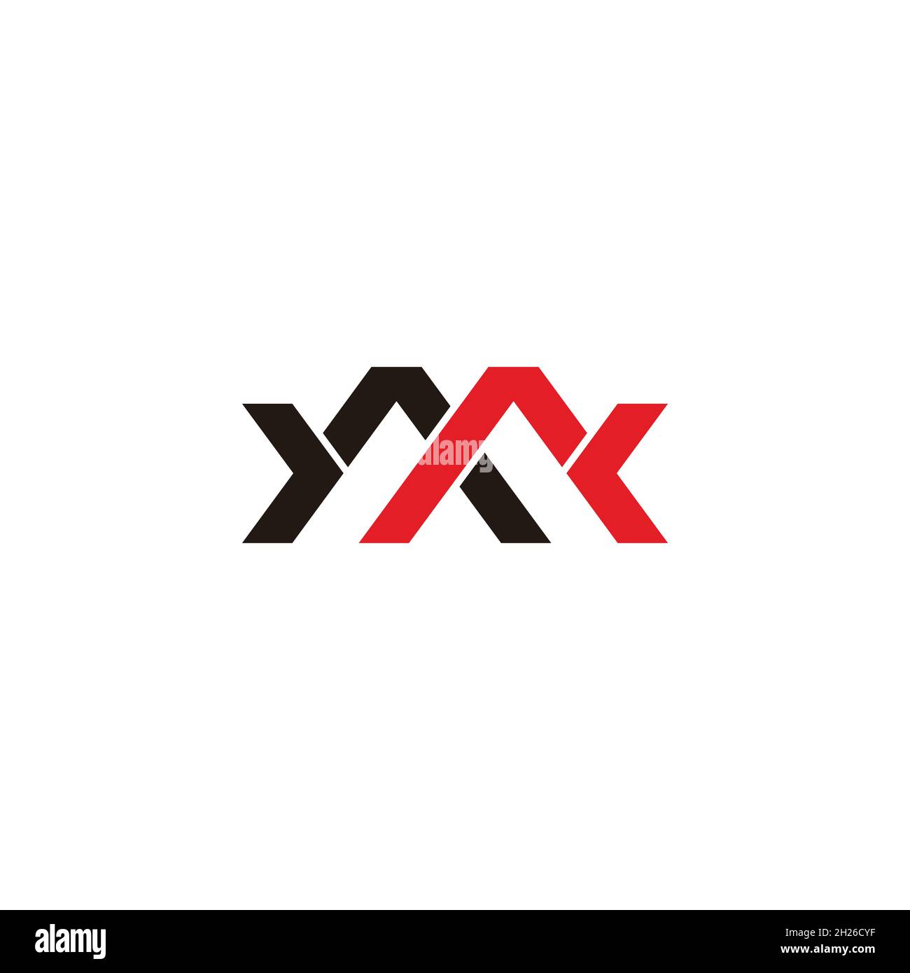 letter ma arrows simple geometric linked line logo vector Stock Vector