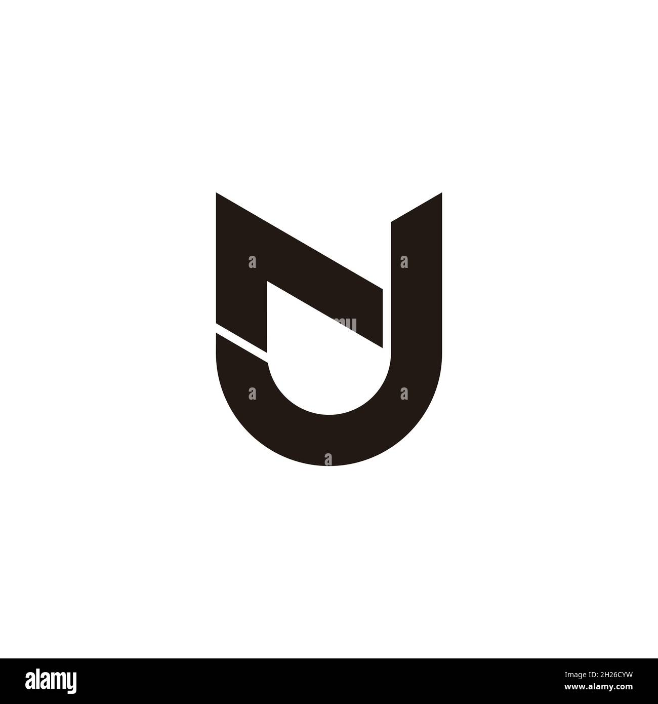 letter nj arrow up geometric line simple logo vector Stock Vector Image ...