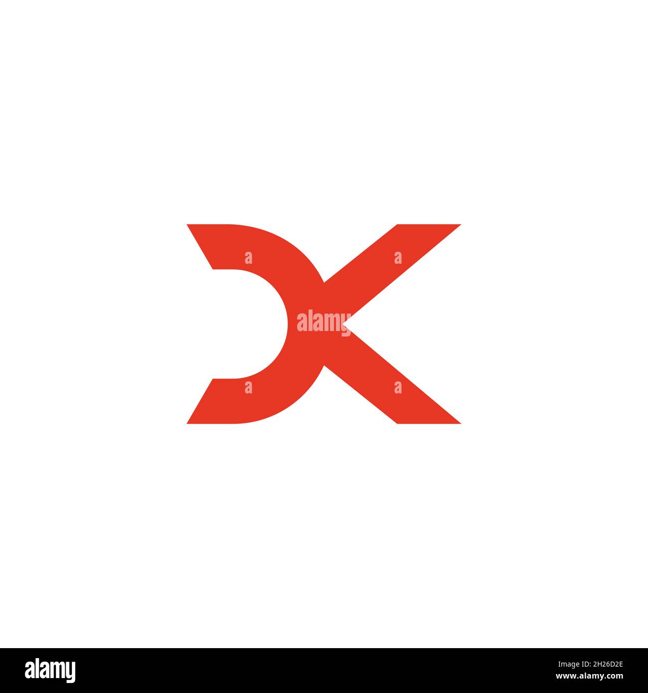 letter kc simple geometric line logo vector Stock Vector