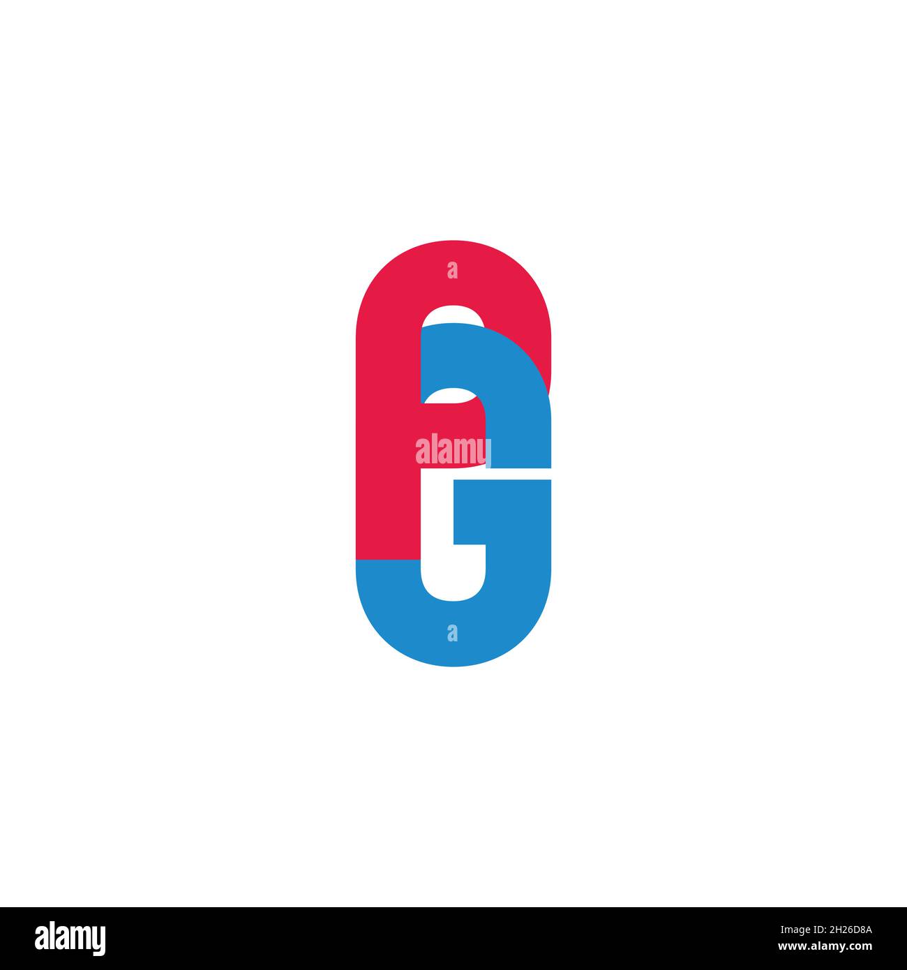 letter pg linked font colorful logo vector Stock Vector Image & Art - Alamy