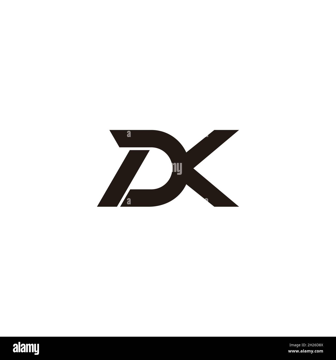 letter dk motion line geometric linked design logo vector Stock Vector