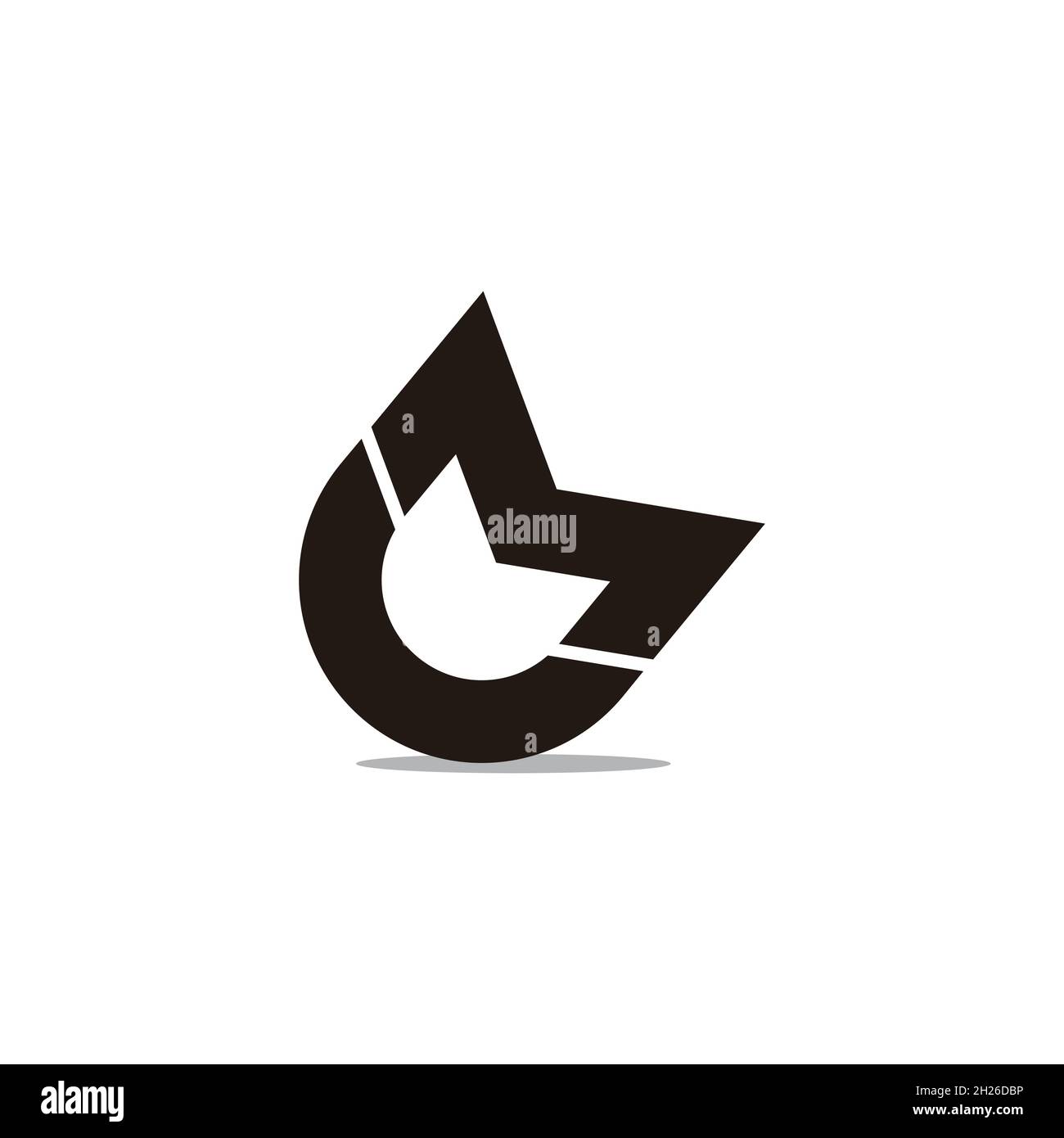 letter cm simple geometric link line logo vector Stock Vector