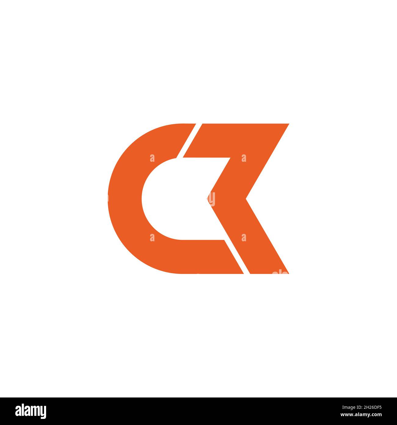 letter cr simple geometric link line logo vector Stock Vector Image ...