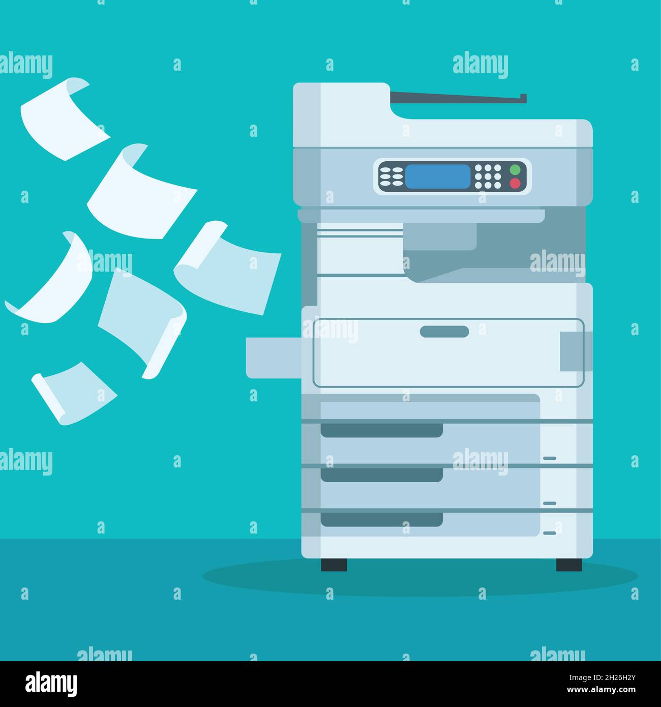 photocopier machine and documents Stock Vector Image & Art Alamy