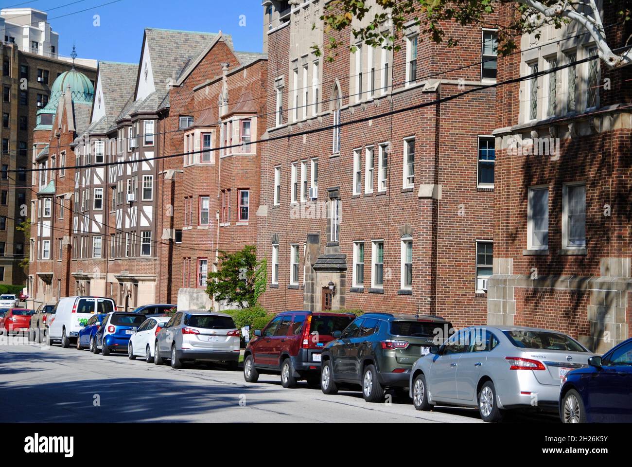 Old buildings on Cove street, Lakewood, Ohio Stock Photo Alamy