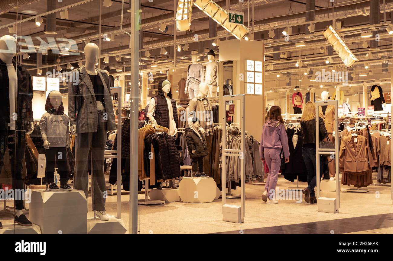Mannequins. UKRAINE, KHERSON October 1, 2021 Clothing store Shopping