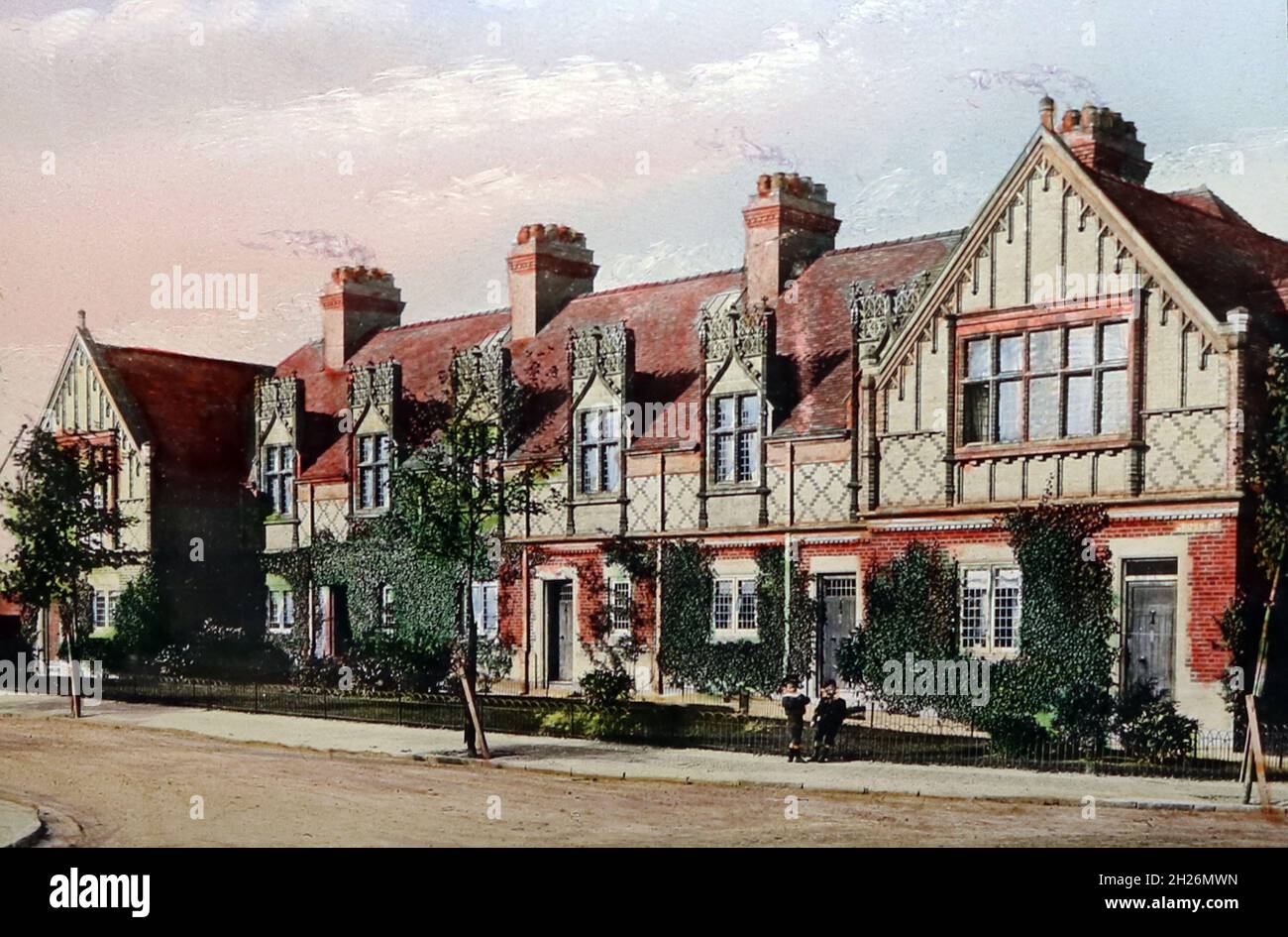 Cross Street, Port Sunlight Village, Wirral, early 1900s Stock Photo