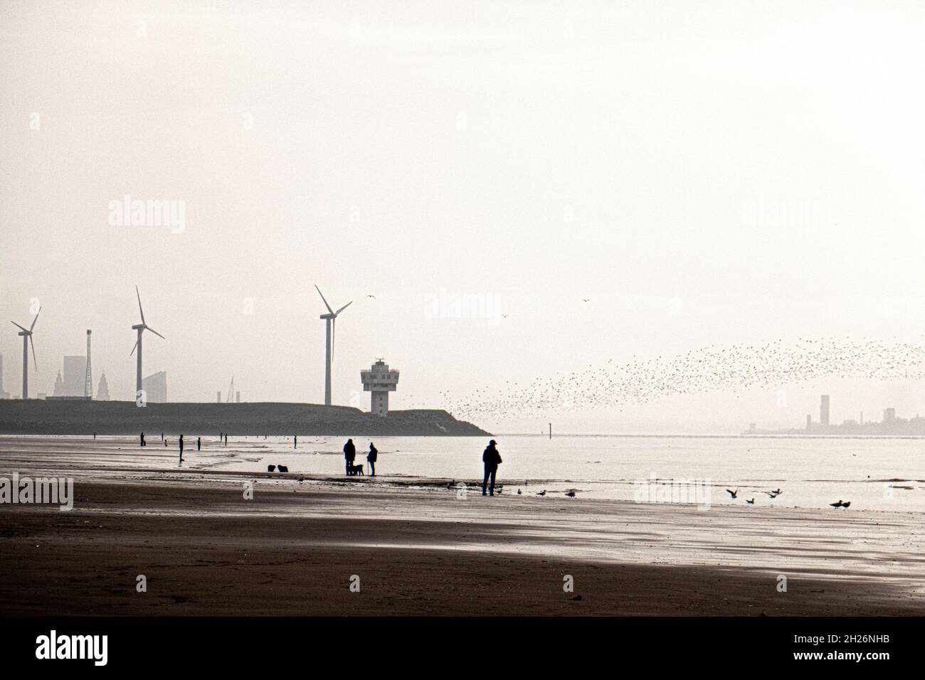 Lowry On The Beach - Stock Image