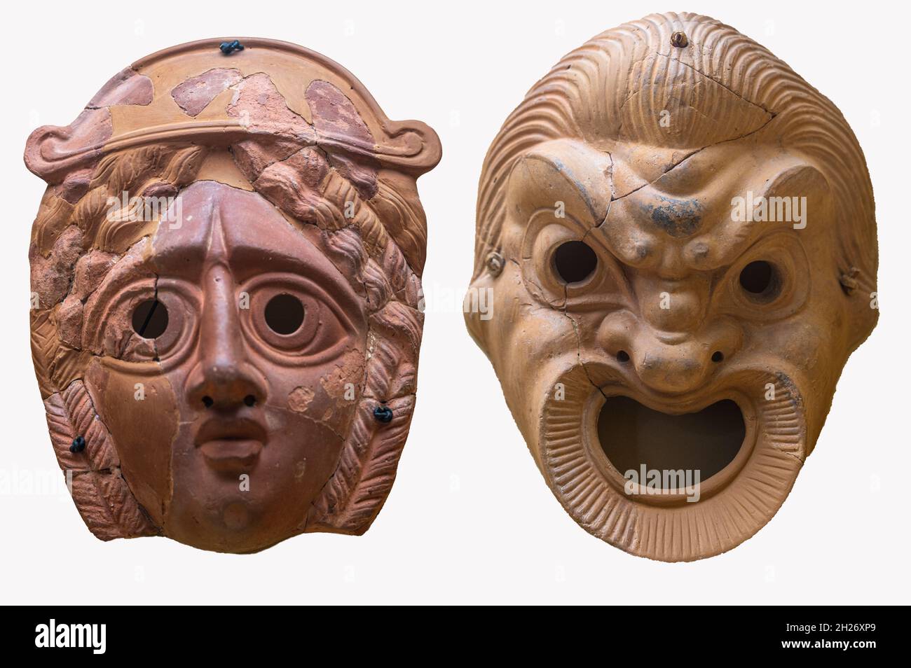Ancient greek theater mask Cut Out Stock Images & Pictures Alamy