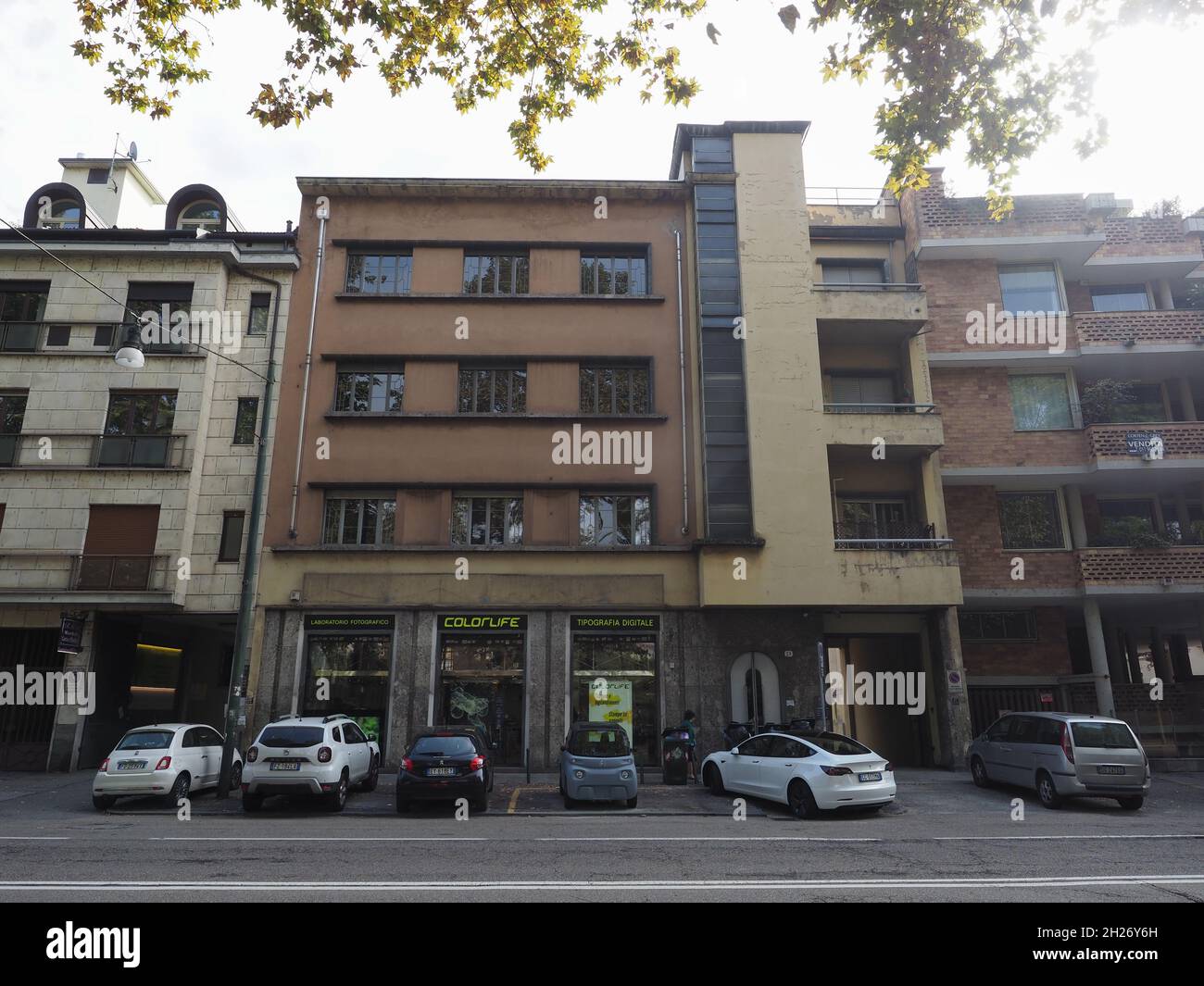 TURIN, ITALY CIRCA OCTOBER 2021 Casa Verona house at 23 Corso