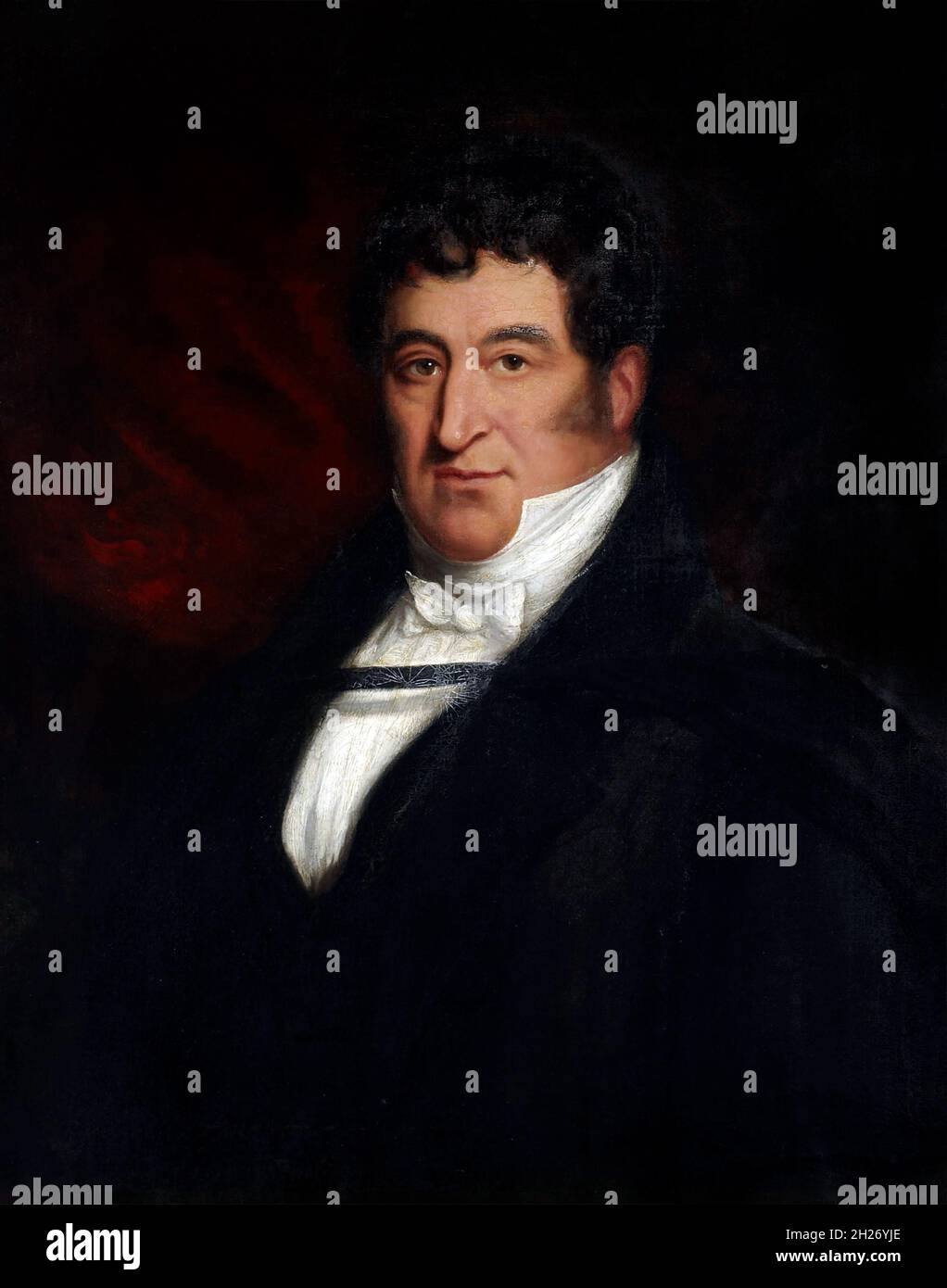 The Italian composer, Gioachino Rossini (1792-1868), anonymous, oil on canvas Stock Photo