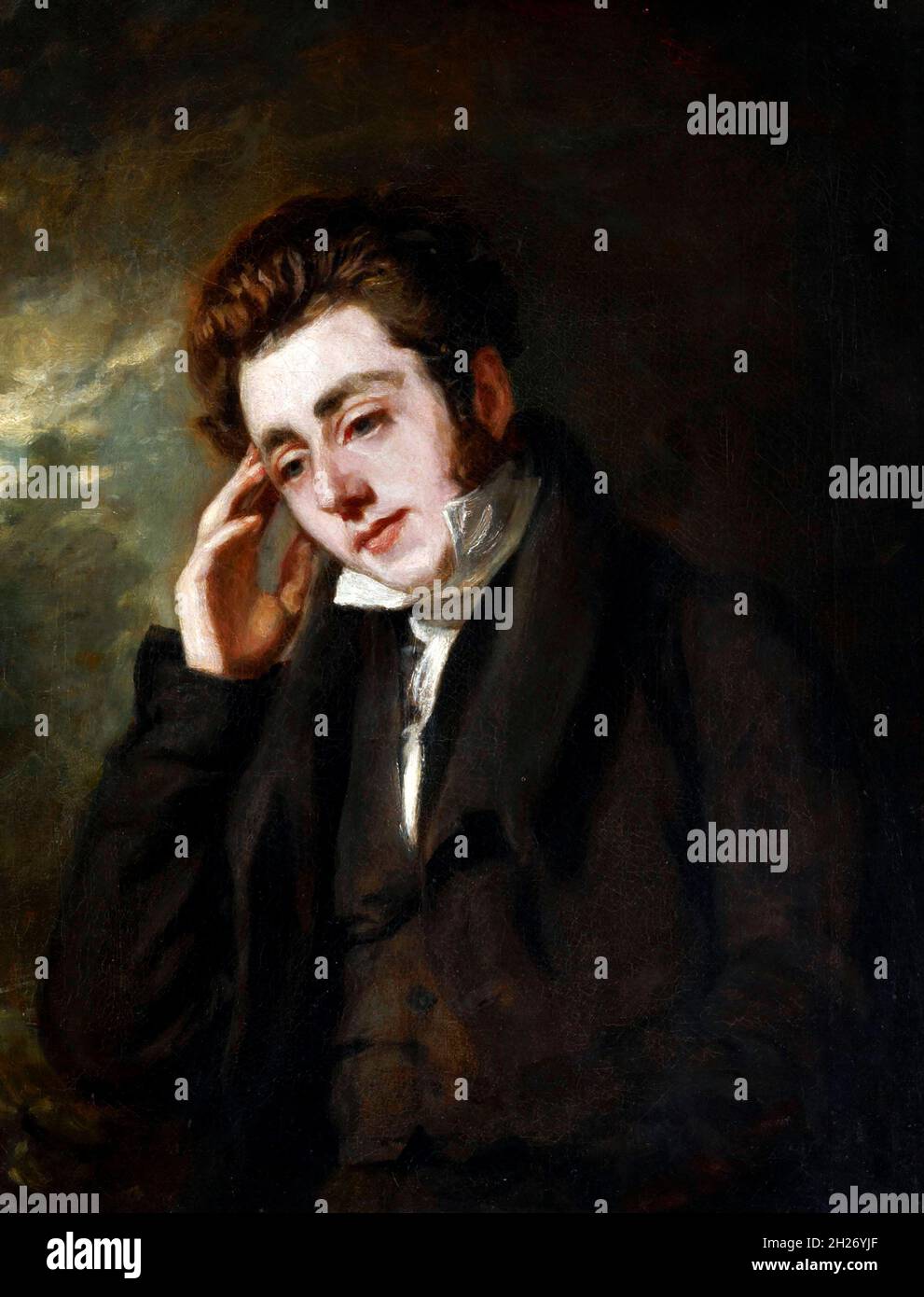 Portrait of the Polish composer and pianist, Frédéric Chopin (1810-1849), anonymous, oil on canvas, 1848 Stock Photo
