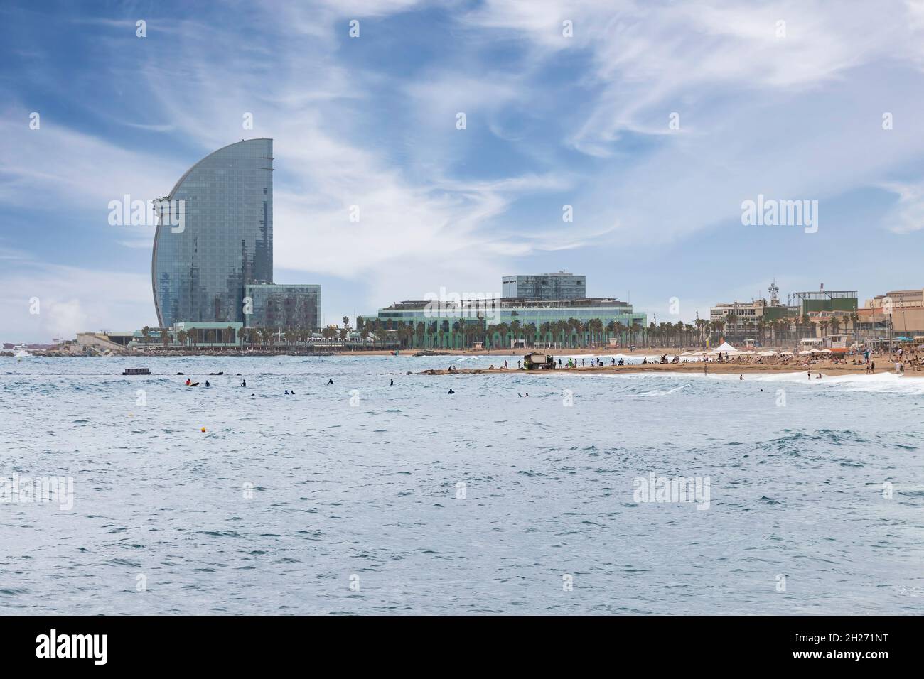 Barcelona spain beach promenade barceloneta hi-res stock photography ...