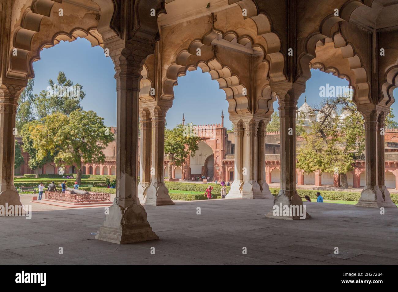 AGRA, INDIA FEBRUARY 20, 2017 DiwaniAm (Hall of Audience) at Agra