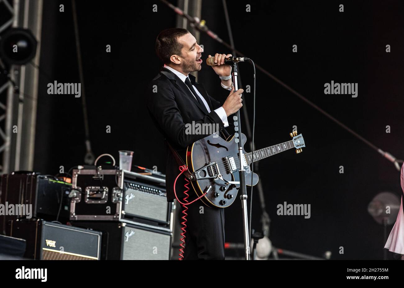Miles Kane performing live at Victorious Festival, Portsmouth, UK 2021 on the Common Stage on 29th August 2021. Stock Photo