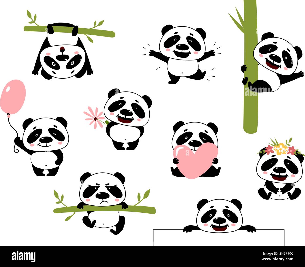 Kawaii panda animal cartoon vector design Stock Vector Image & Art - Alamy