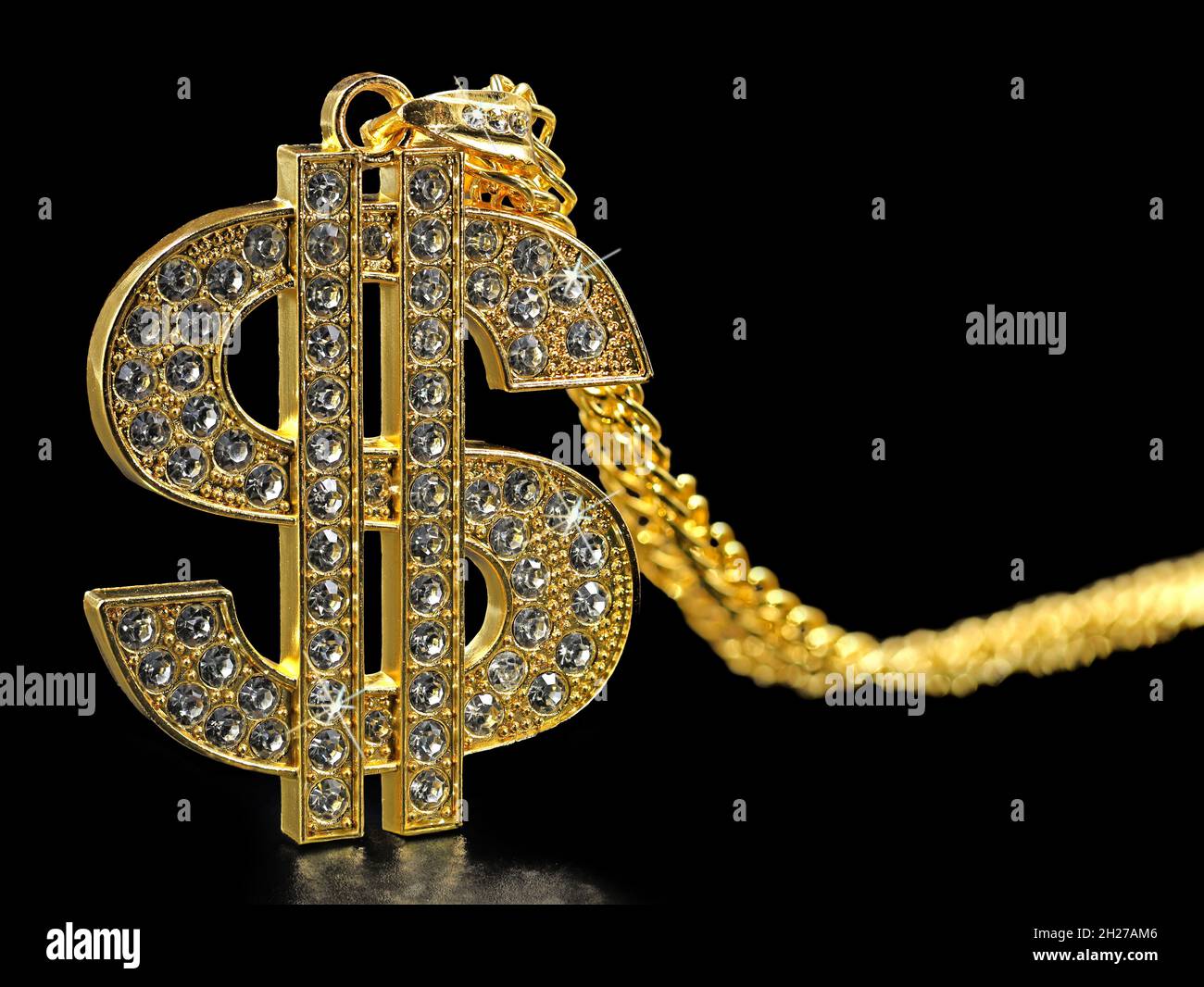 Gold Dollar Sign Bling