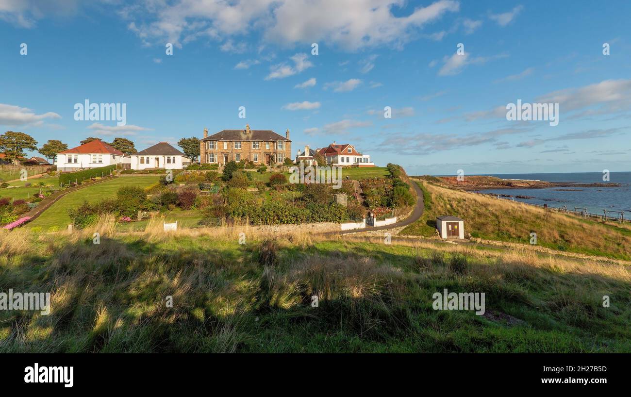 The Coastline of Cellardyke which is a small town right on the coast, Fife Scotland, UK Stock Photo