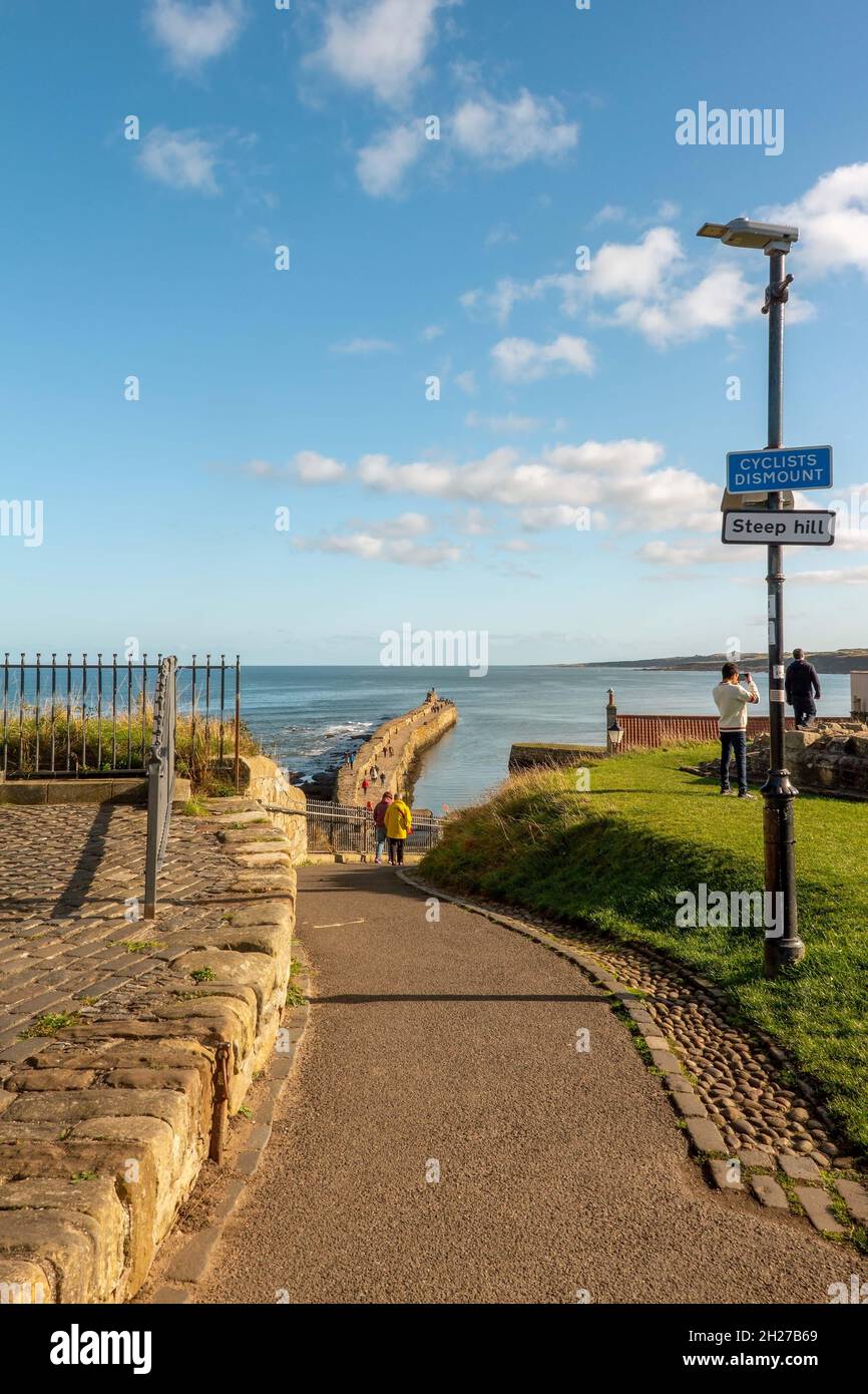 Fife Coastal Path leading down to St Andrew's Harbour, St Andrew's