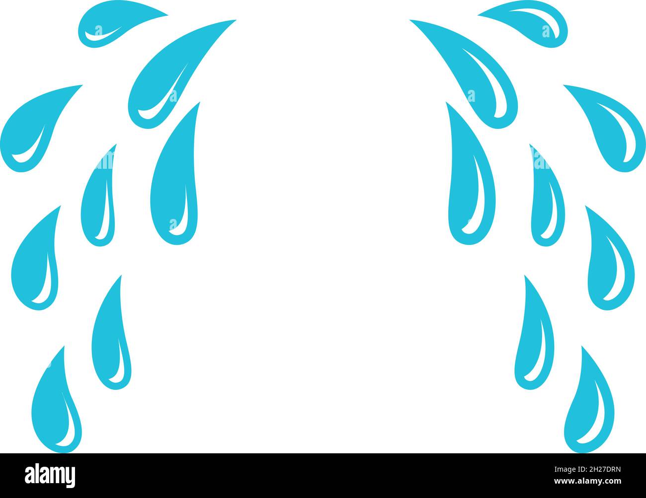 Teardrops Water drops. Falling liquid. Cartoon tears, splashes Stock Vector  Image & Art - Alamy