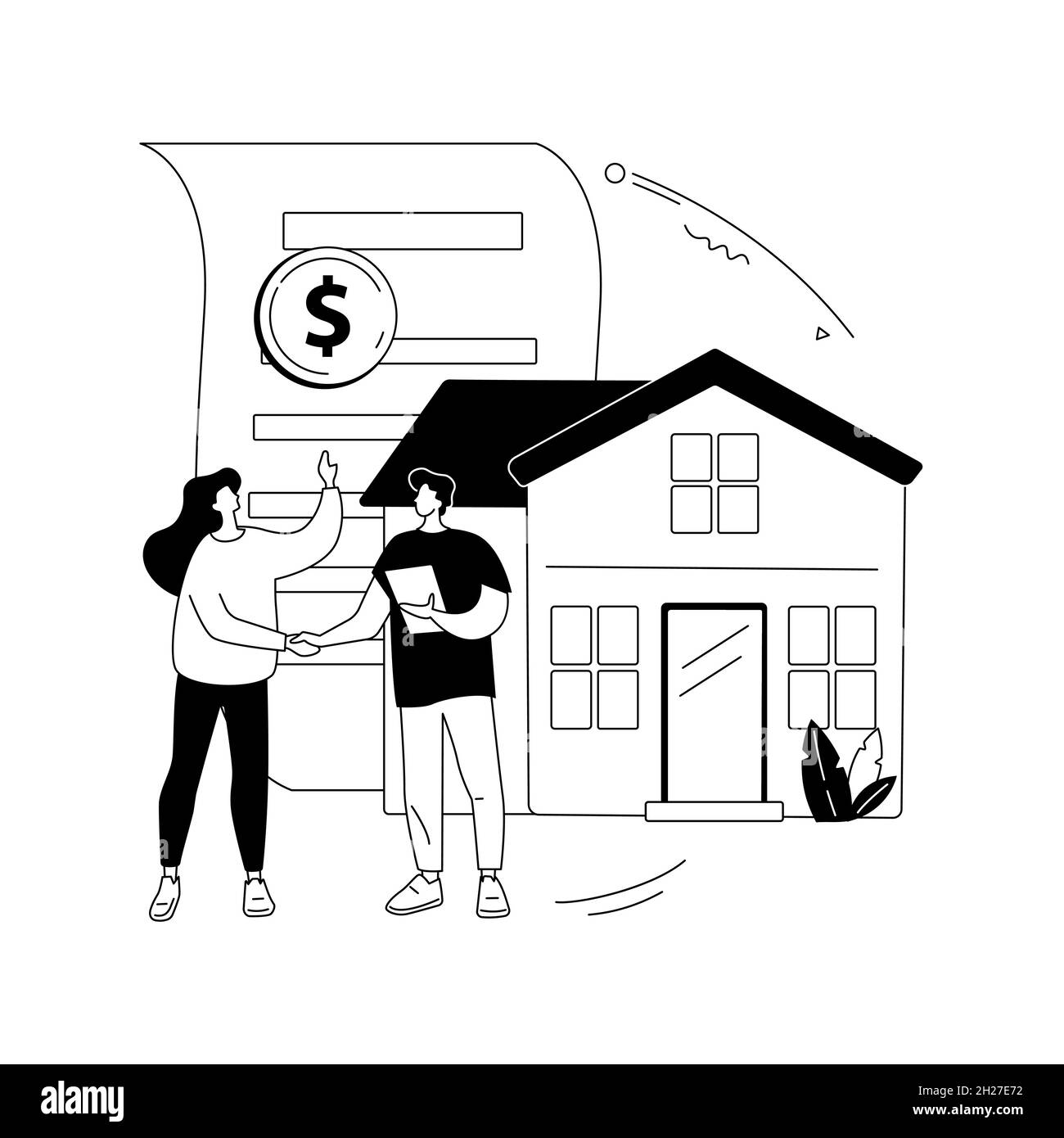 Mortgage loan abstract concept vector illustration Stock Vector Image