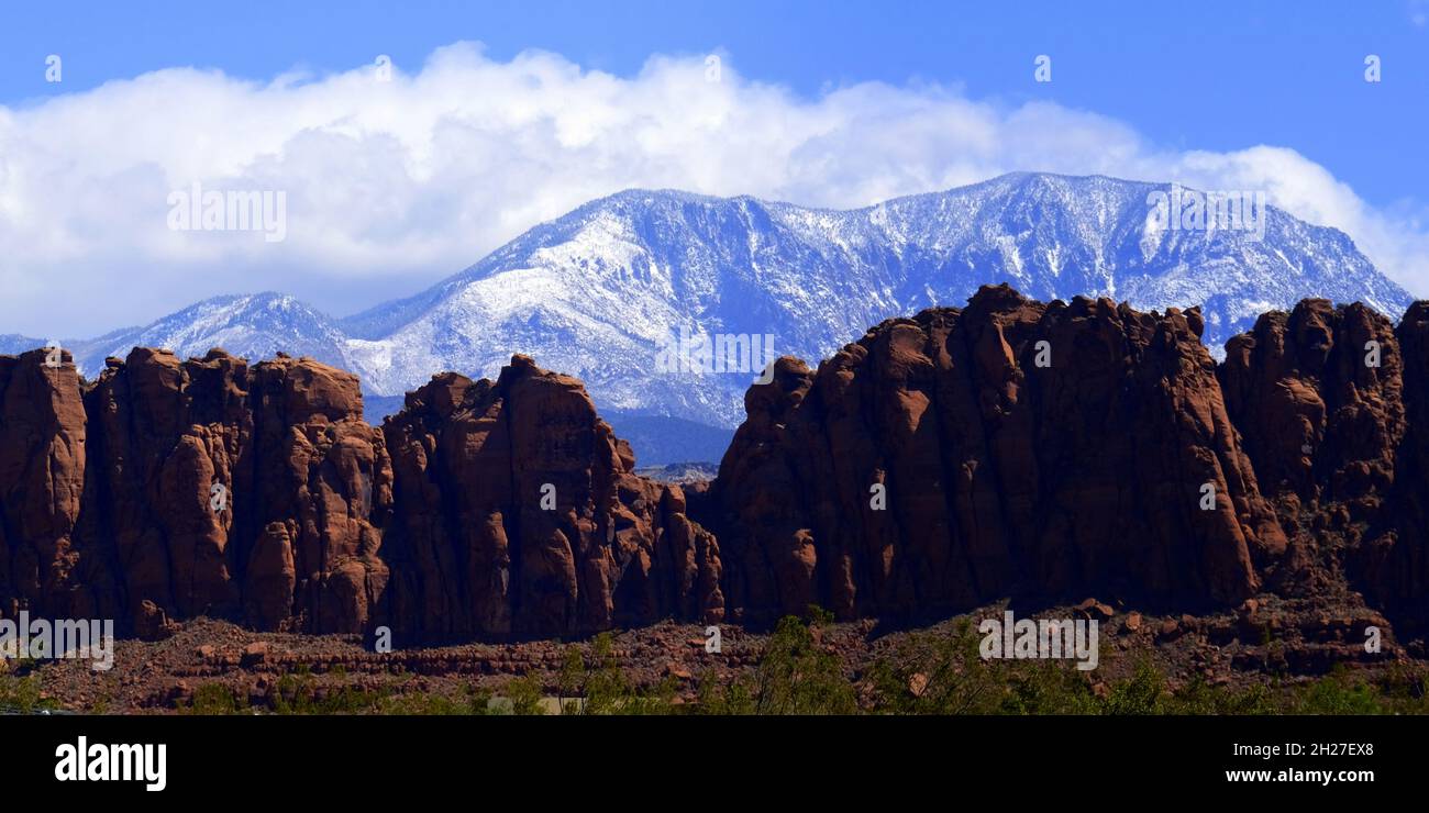 Snow on the Pine Valley Mountain Wilderness near St. George, Utah Stock ...