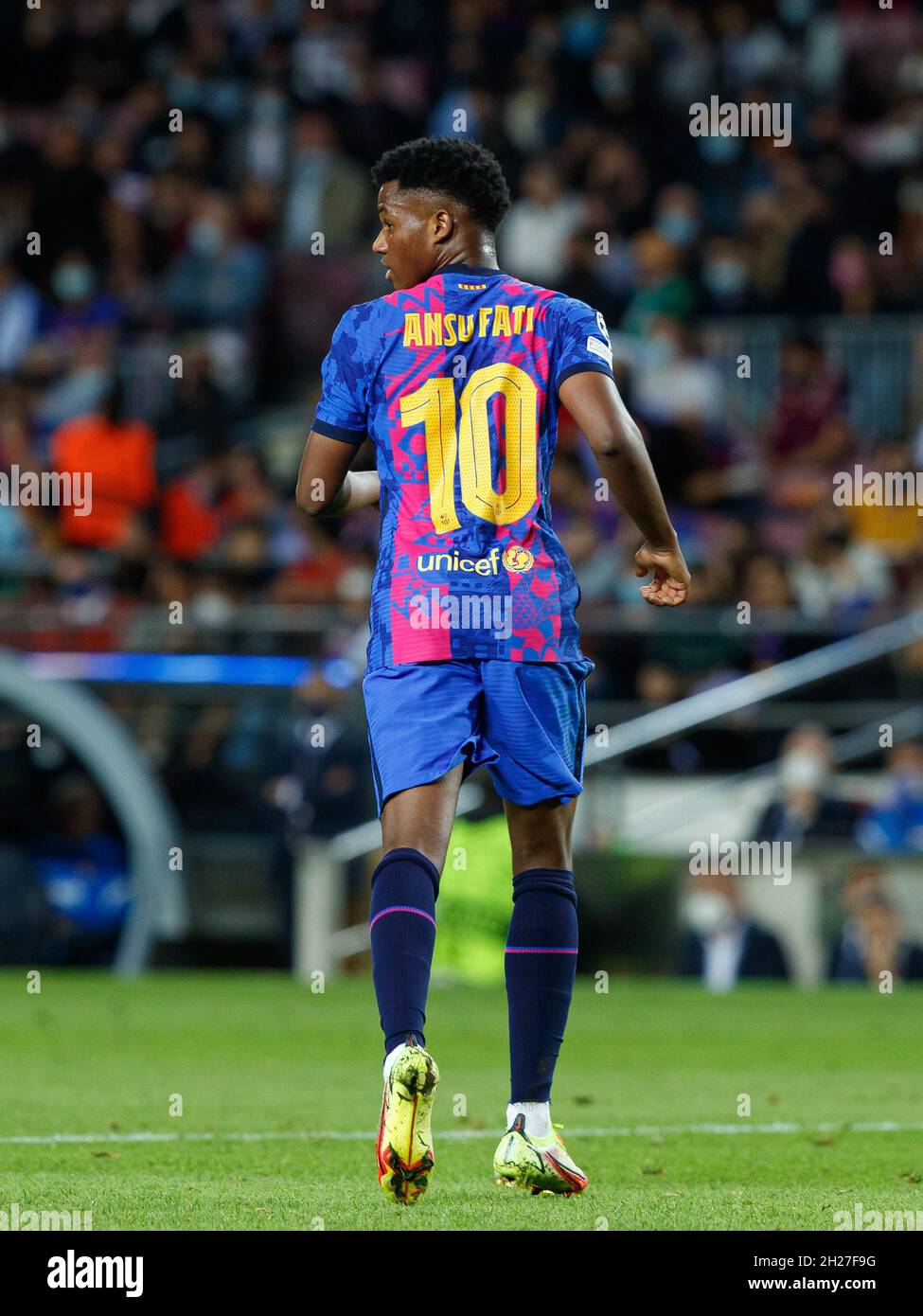 Ansu Fati of FC Barcelona during the UEFA Champions League match between FC  Barcelona and Dynamo Kyivat Camp Nou in Barcelona, Spain Stock Photo - Alamy