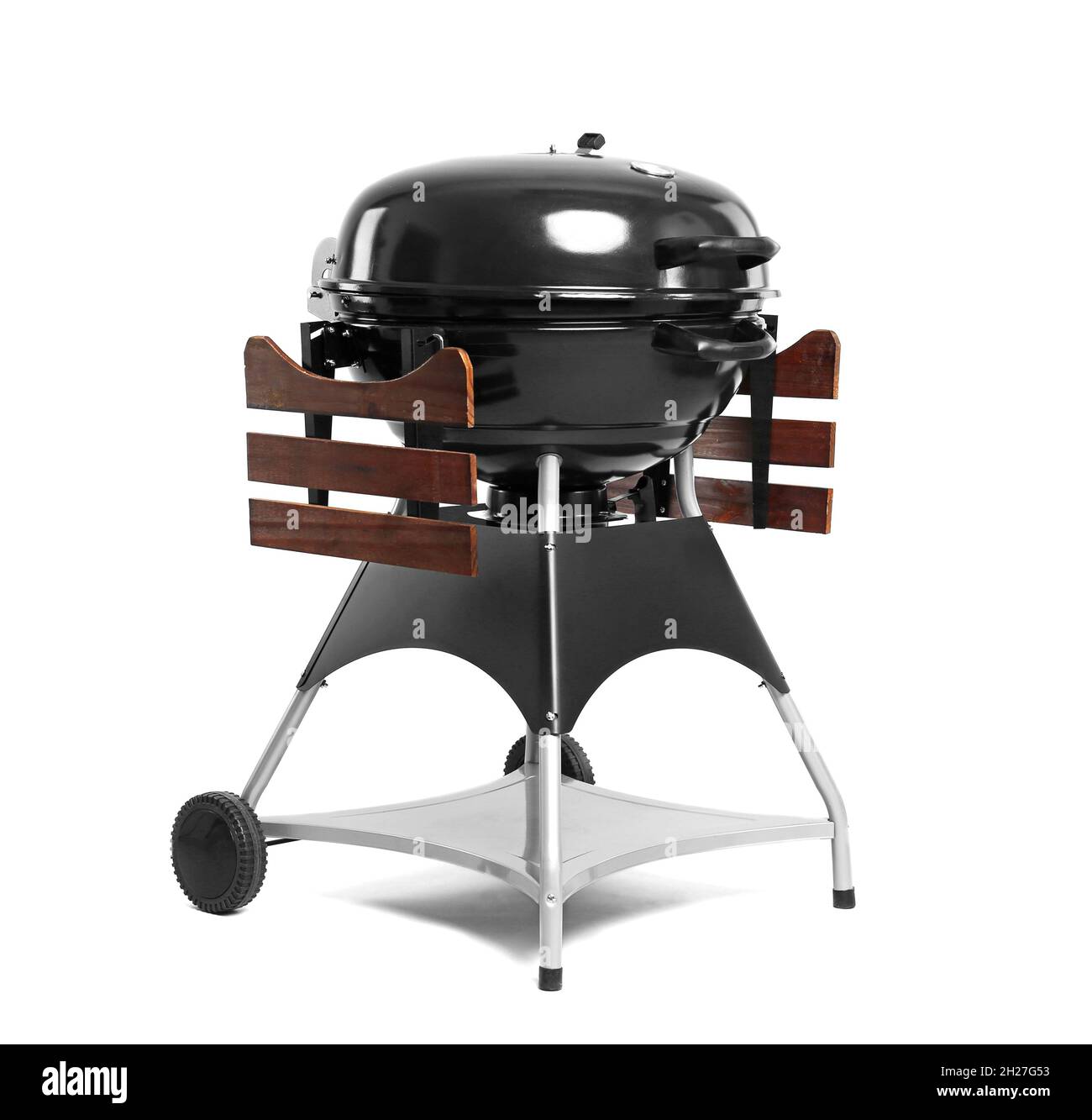 New modern barbecue grill on white background Stock Photo - Alamy