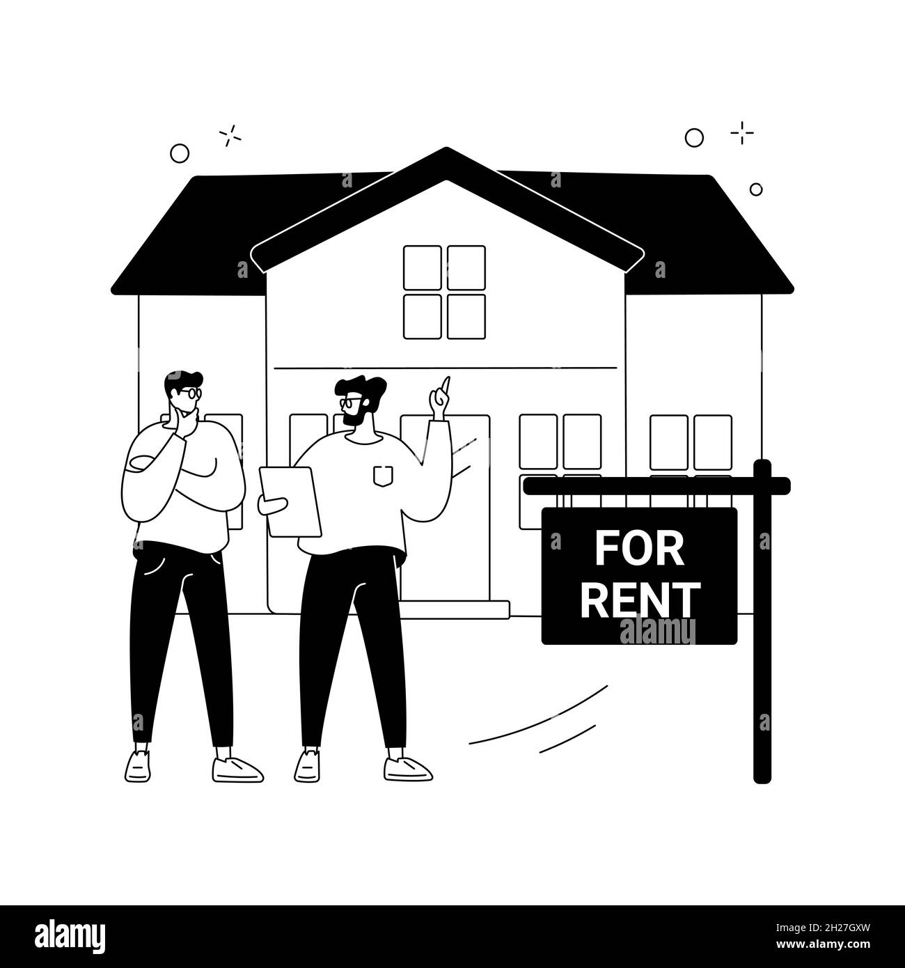 House for rent abstract concept vector illustration Stock Vector Image