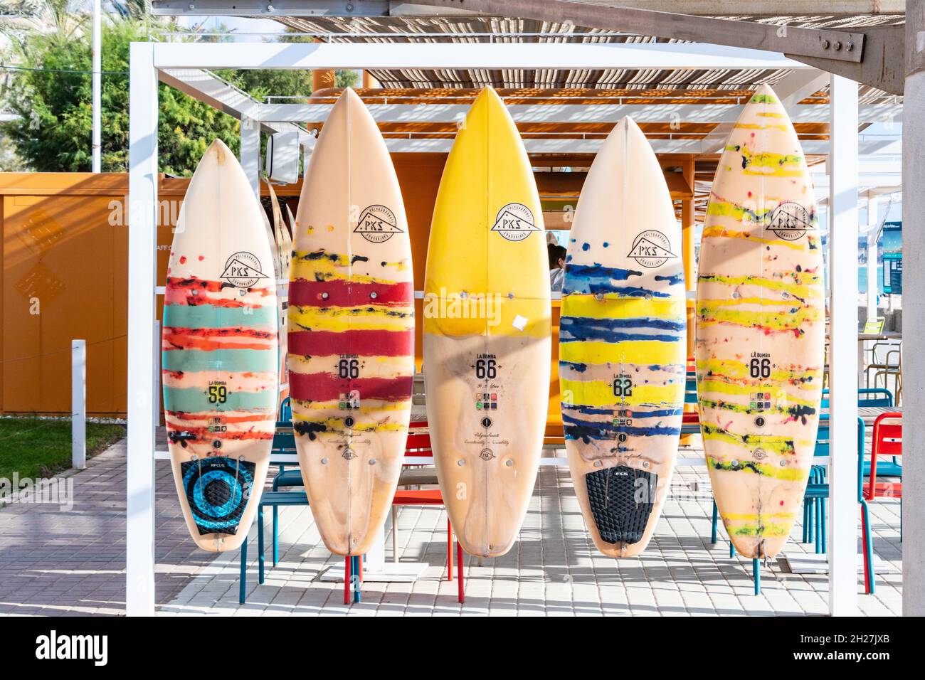 Surfboards row hi-res stock photography and images - Alamy