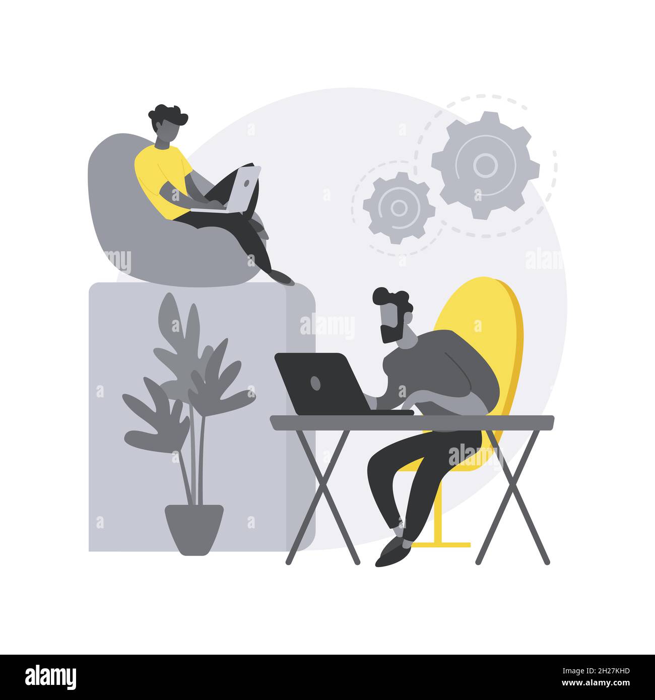Modern workplace environment Stock Vector Images - Alamy