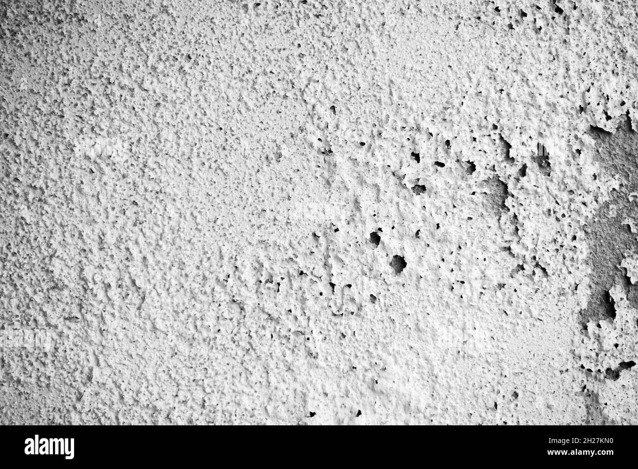 Ældre Afskrække Sporvogn White damp wall showing paint cracking open and breaking or peeling off.  The fragile white lining of the walls. Abstract cracked and swollen  black-whi Stock Photo - Alamy