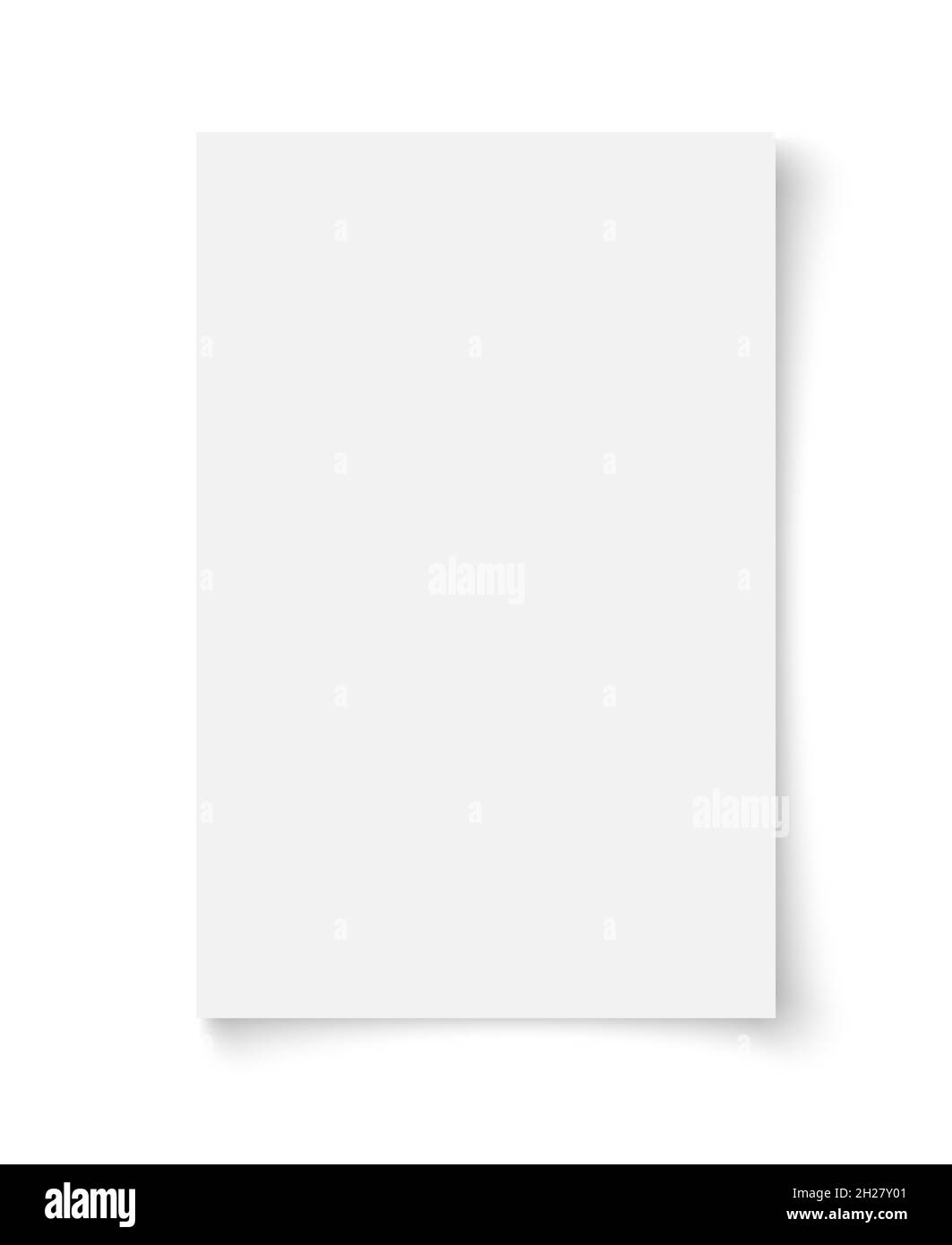 Vector illustration. White realistic A4 size sheet paper. Blank paper page  with shadow isolated on white background. Mock up template for design Stock  Photo - Alamy