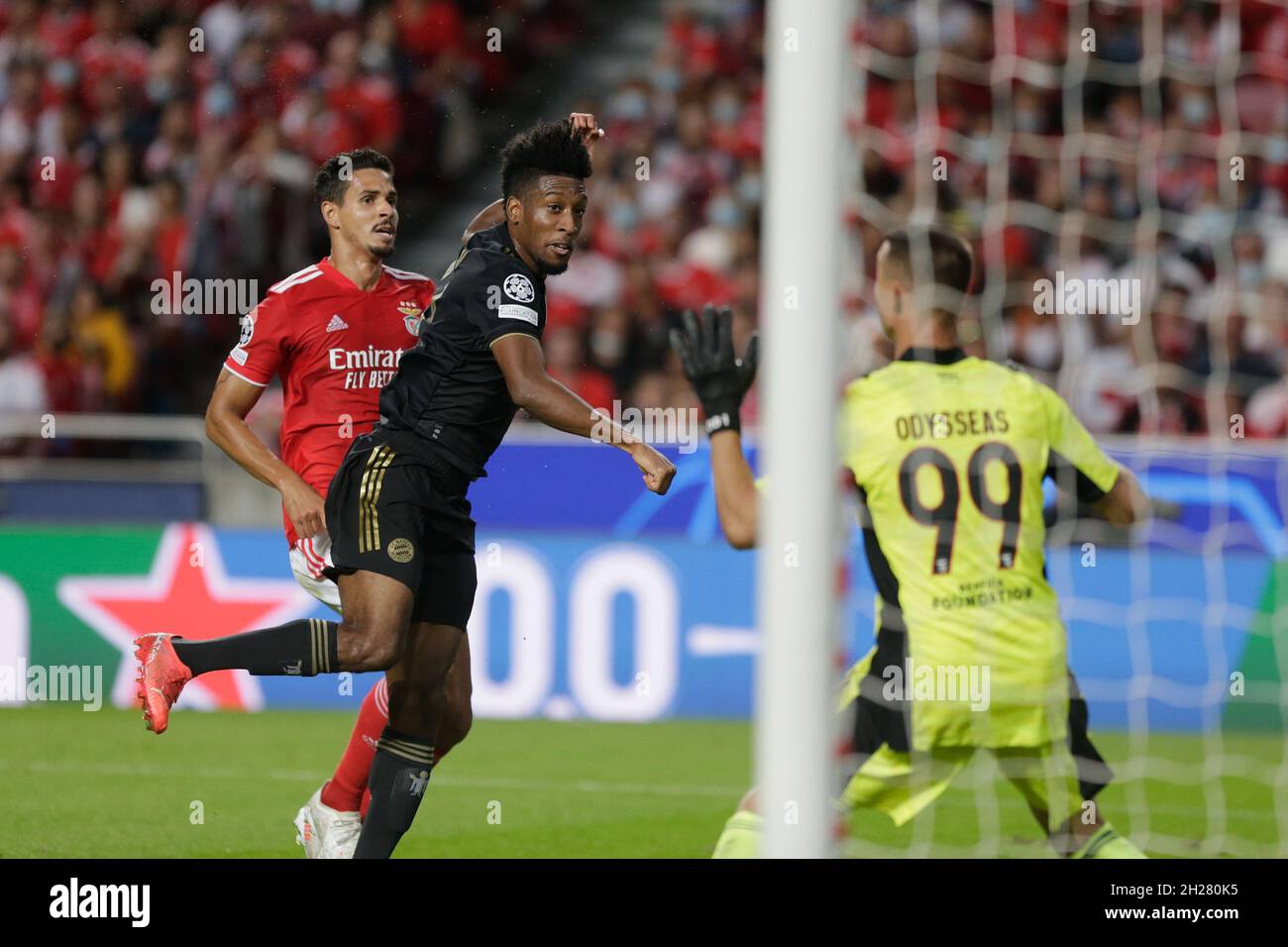 Lisboa, Portugal. 20th Oct, 2021. Leroy Sané forward of FC Bayern Munchen  in action during the UEFA Champions League Group E match between SL Benfica  and FC Bayern Munich. at Estadio da