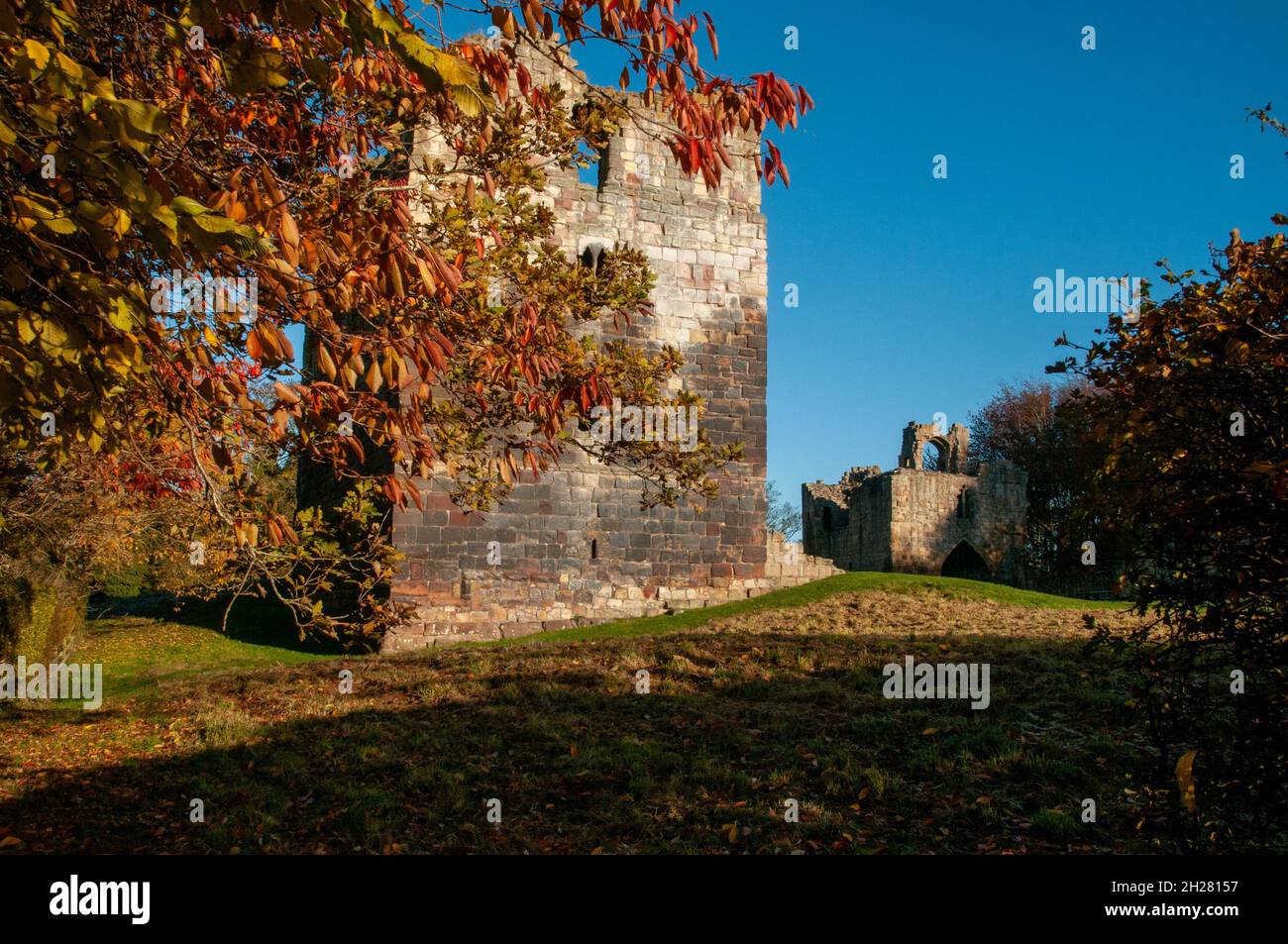 The ruins of Etal Castle near the Scottish border, Etal, Northumberland