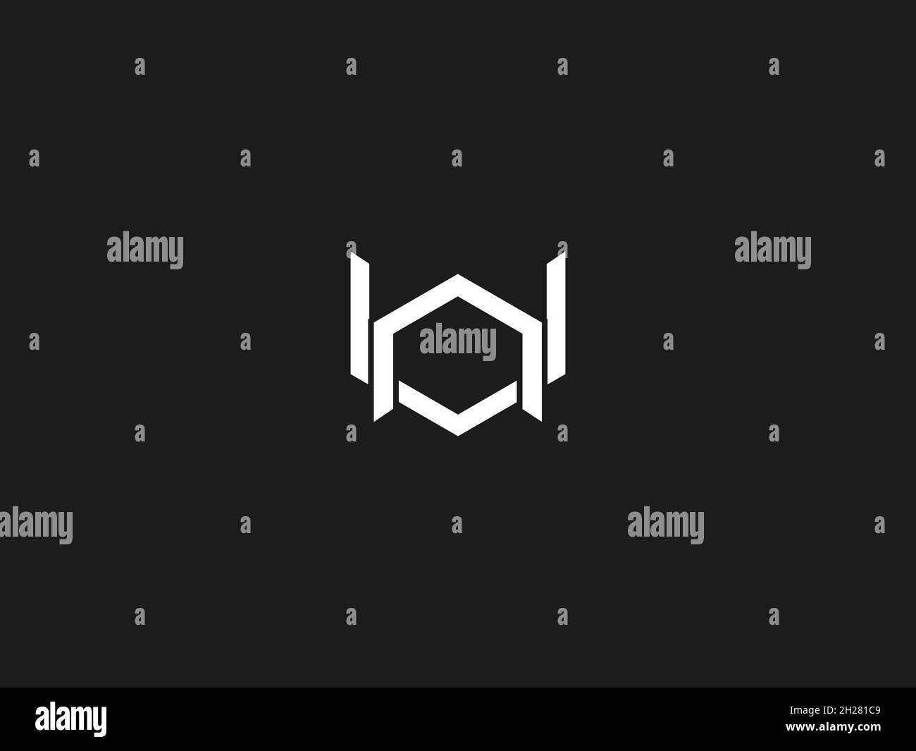 LETTERS VA LOGO DESIGN WITH NEGATIVE SPACE EFFECT FOR ILLUSTRATION USE Stock Vector