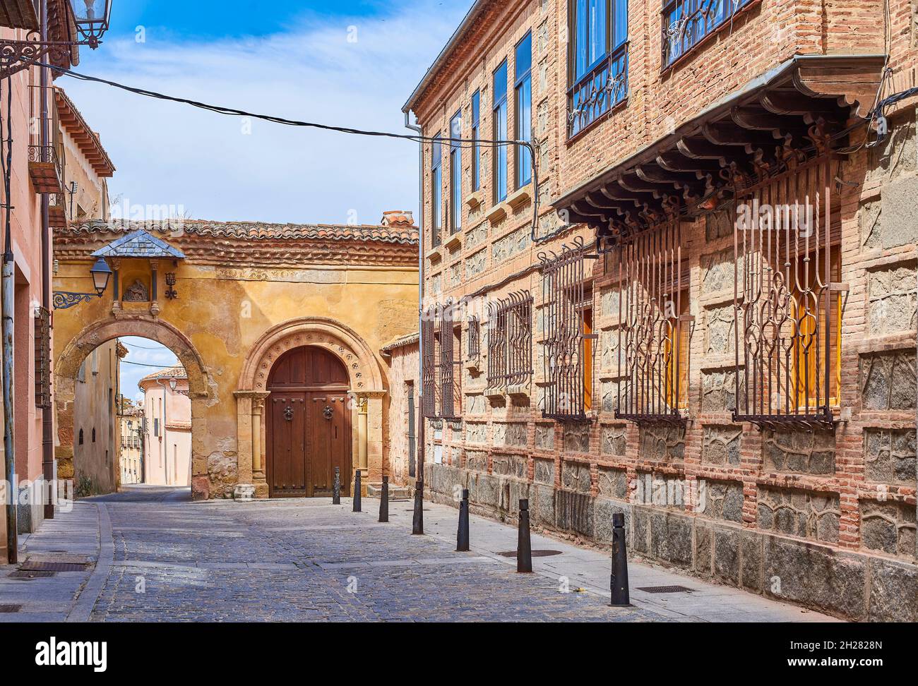 Puerta de la Claustra Gate. Segovia, Castile and Leon, Spain. Stock Photo