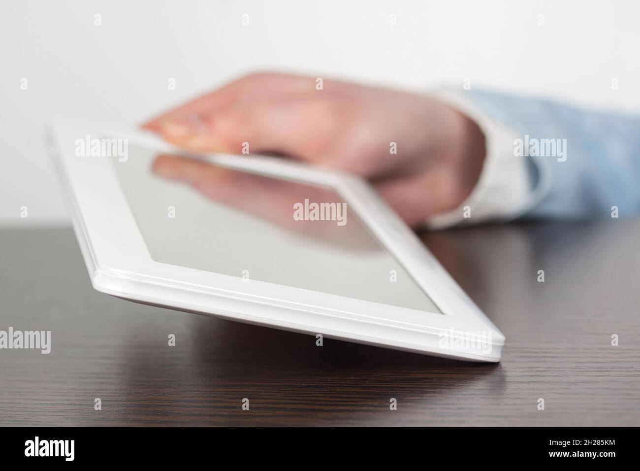 Business woman using digital tablet computer Stock Photo