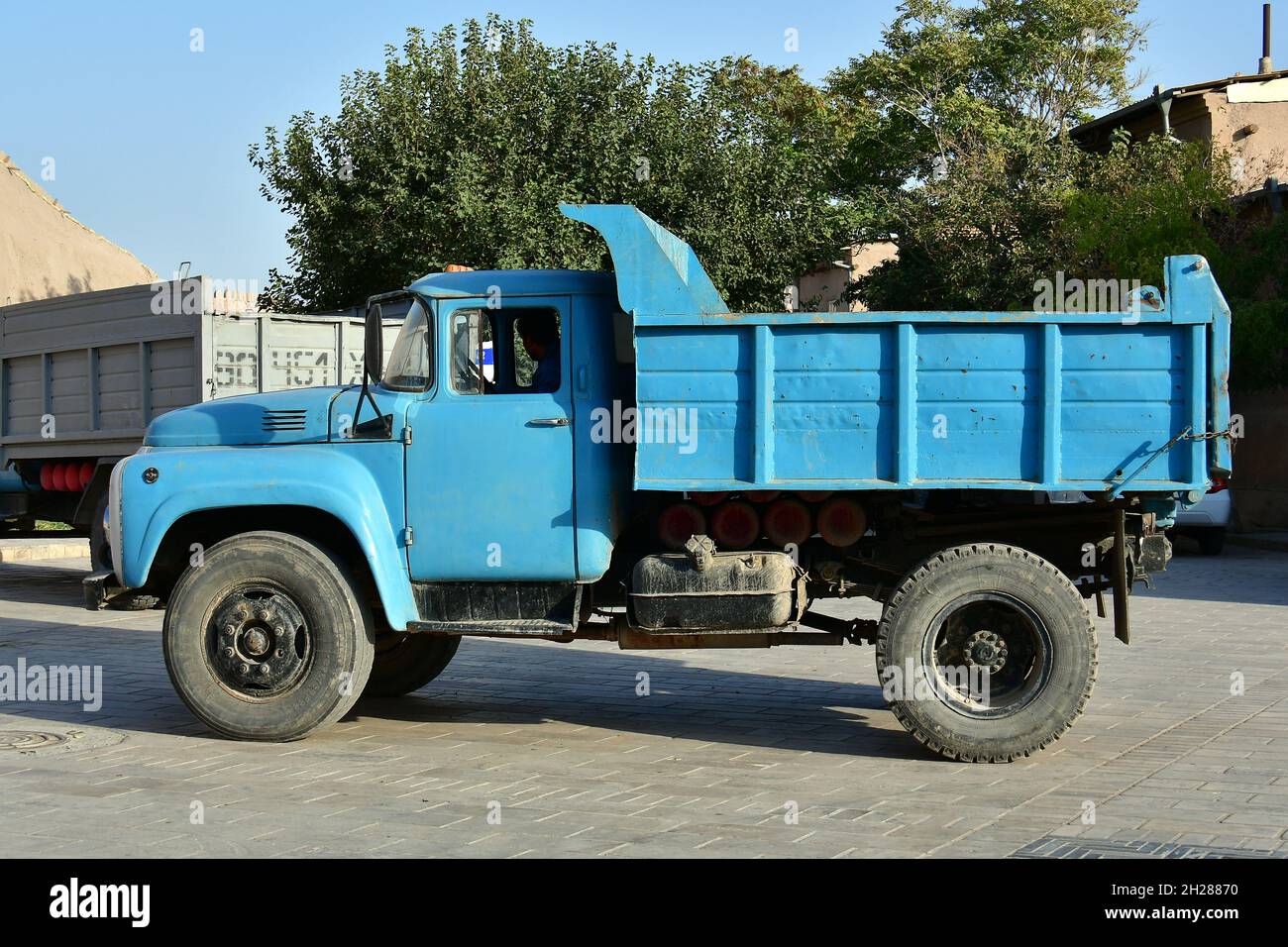Zil truck, Khiva, Xorazm Region, Uzbekistan, Central Asia Stock Photo
