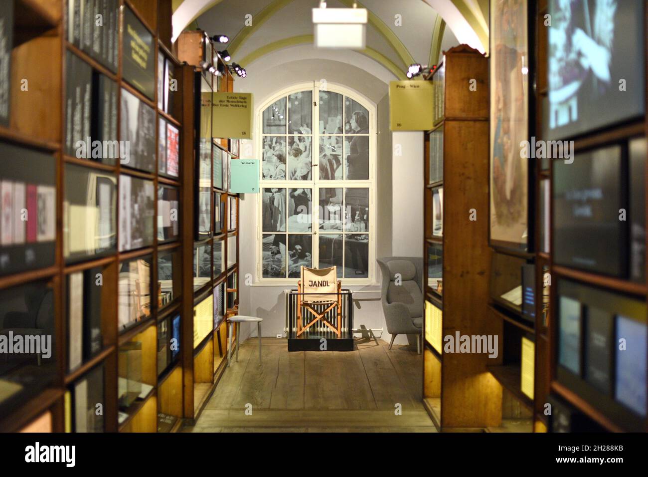 Das Literaturmuseum der Österreichischen Nationalbibliothek präsentiert seit 2015 die Geschichte österreichischer Literatur vom 18. Jahrhundert bis he Stock Photo