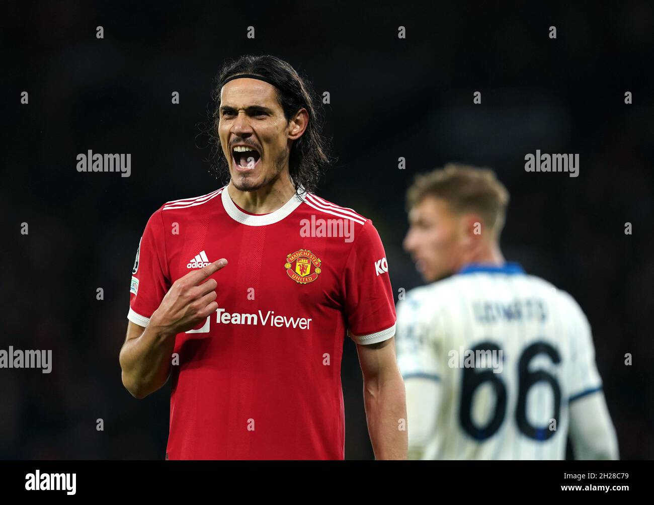 Manchester United's Edinson Cavani during the UEFA Champions League, Group F match at Old Trafford, Manchester. Picture date: Wednesday October 20, 2021. Stock Photo