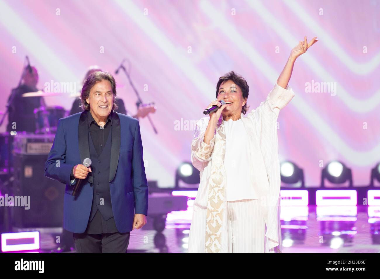 Angela Brambati and Angelo Sotgiu of Ricchi e Poveri in concert in Gdansk, Poland. August 29th